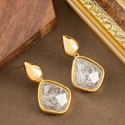 Geometric Acrylic Resin Earrings Stylish Casual Earrings For Women