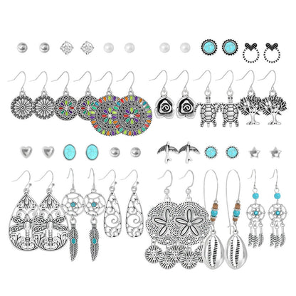 Bohemian Vintage Hollow Circle Earrings for Women