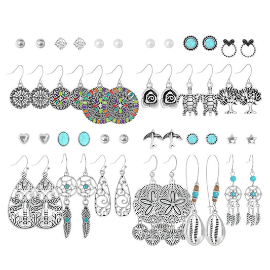 Bohemian Vintage Hollow Circle Earrings for Women