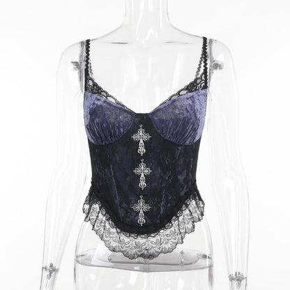 Rose Lace Camisole Sexy Style Bodycon Top
