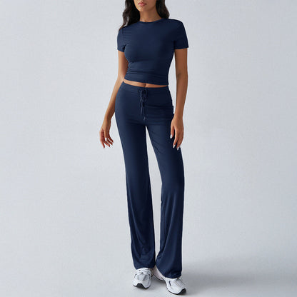 Elegant Solid Color Casual Set for Women