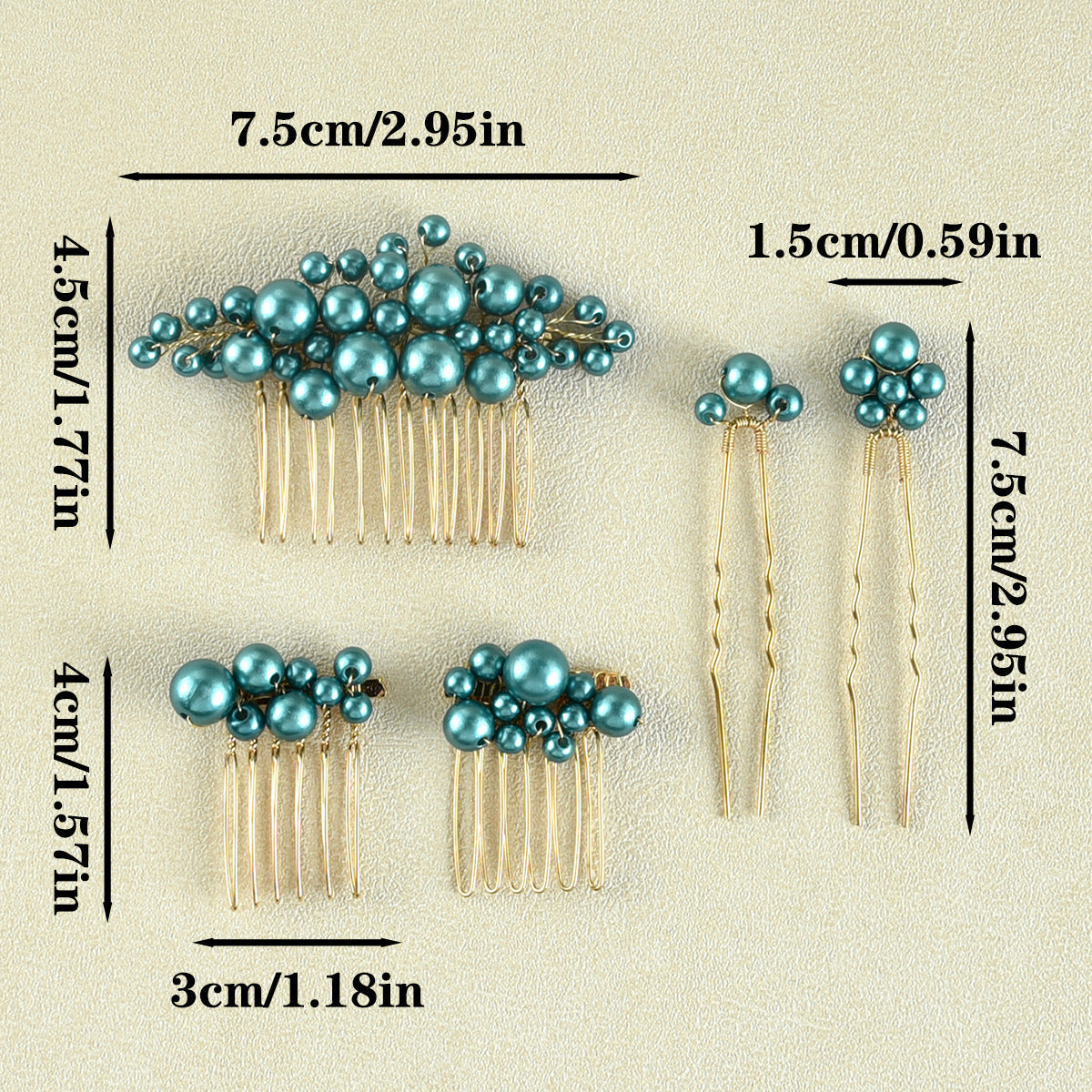 Retro Baroque Pearl Hair Fork Wedding Hair Accessories Set