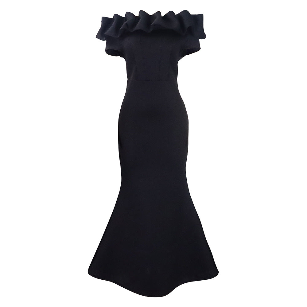 Elegant Off-Shoulder Mermaid Maxi Dress Casual Gown