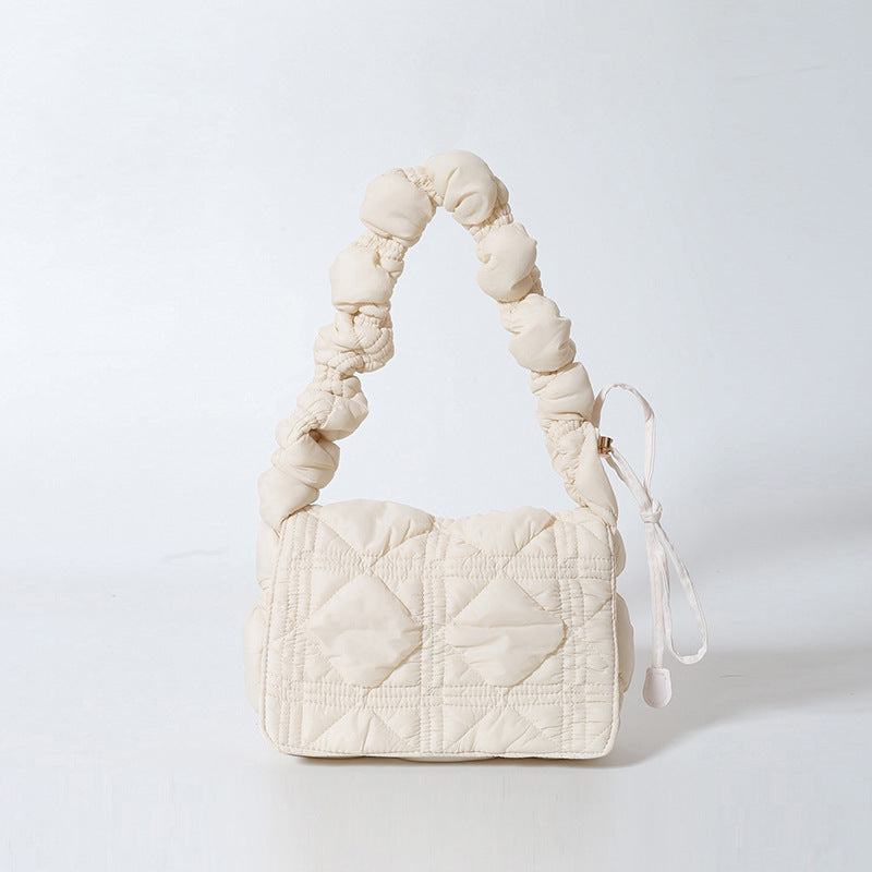 Trendy Cloud Shoulder Bag Wrinkled Nylon Crossbody Bag