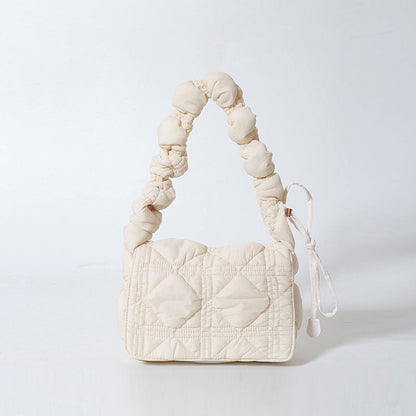 Trendy Cloud Shoulder Bag Wrinkled Nylon Crossbody Bag