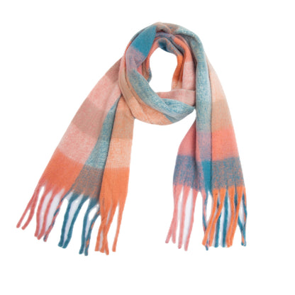 Coloful Plaid Tassel Scarves