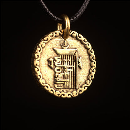 Original Nepal Tibet Retro National Style Brass Buddha'S 10-Phase Free Personality Necklace Pendant For Men And Women