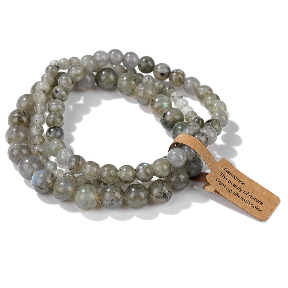 3Pcs Simple Stretch Beaded Bracelet Set
