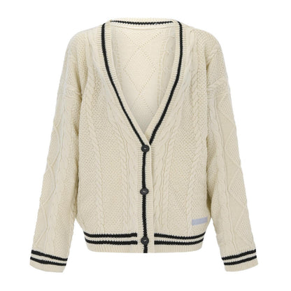 Autumn/Winter Solid Long Sleeved Cardigan Women'S Temperament Commuter Bat Knit Single Breasted Sweater Women'S Coat