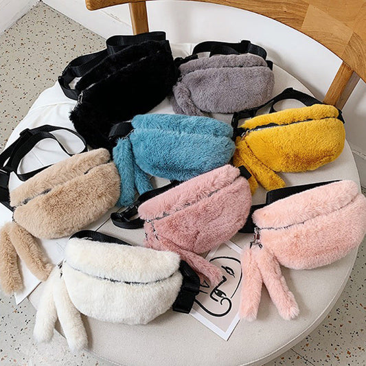 Trendy Plush Crossbody Bag for Women