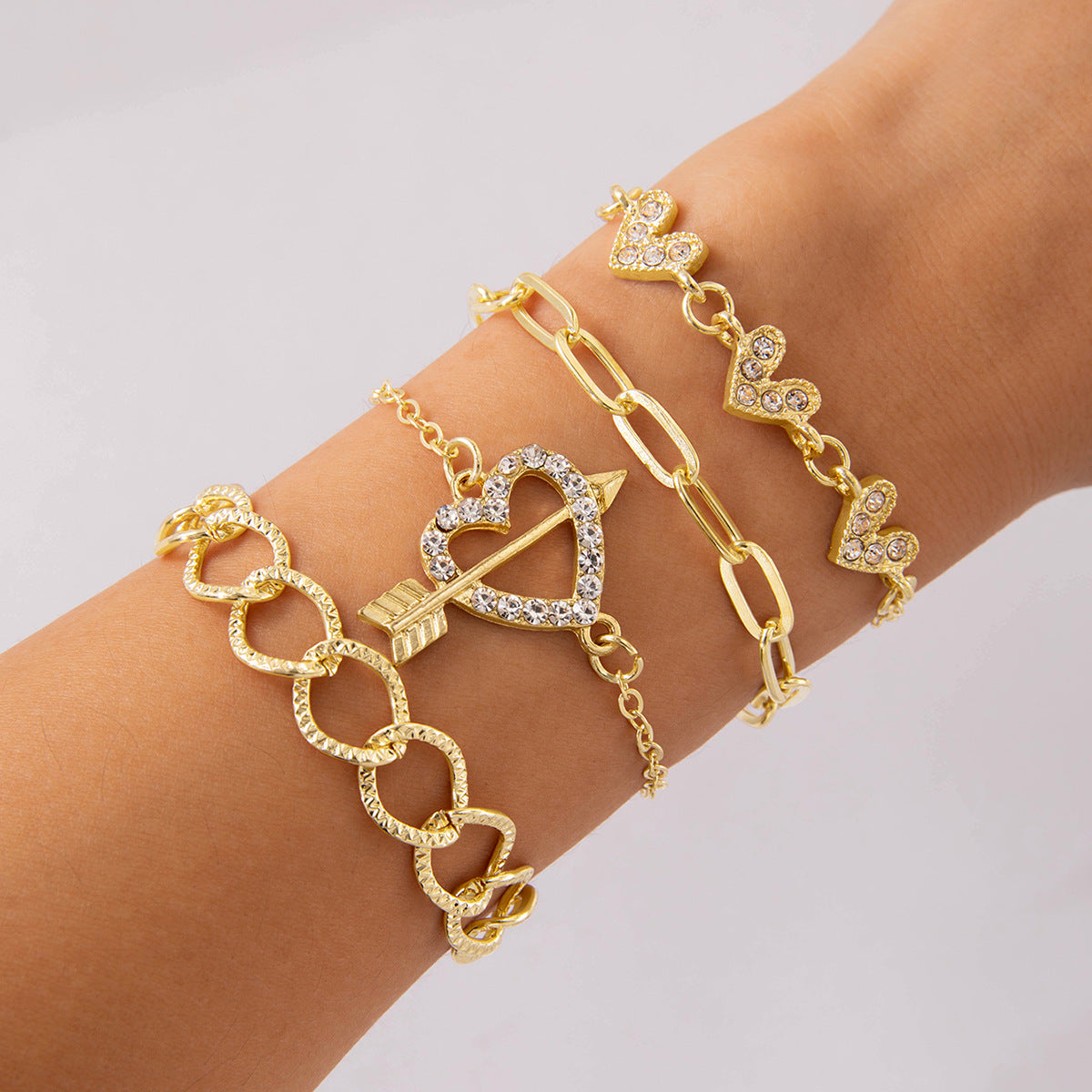Vintage Geometric Twist Alloy Bracelet For Women