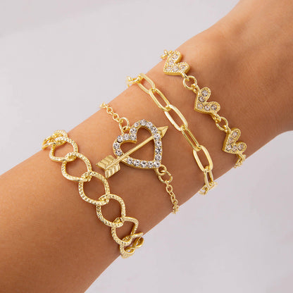 Vintage Geometric Twist Alloy Bracelet For Women