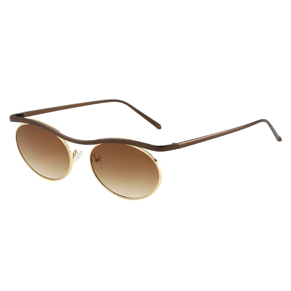 Gothic Steampunk Vampire Mirrored Round Metal Sunglasses