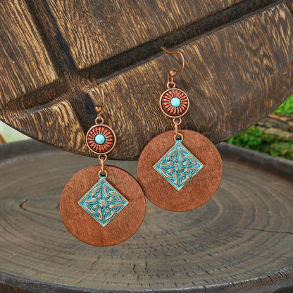 Bohemian Style Handmade Tassel Earrings with Heart-Shaped Design