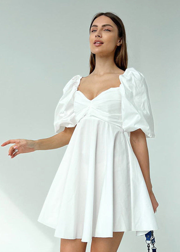 Mini Dress Contrast Panel Breathable Fabric
