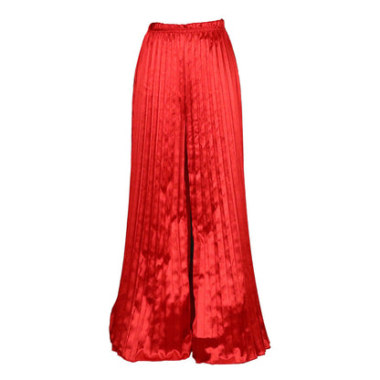 Wide Leg Casual Trousers Solid Color For Women