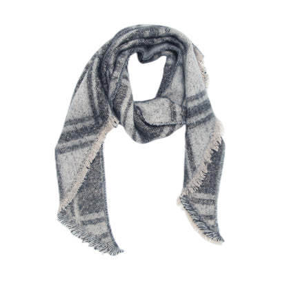 Vintage Jacquard Plaid Triangle Soft Scarf