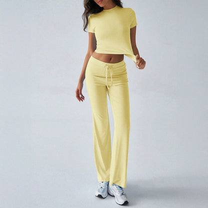 Elegant Solid Color Casual Set for Women