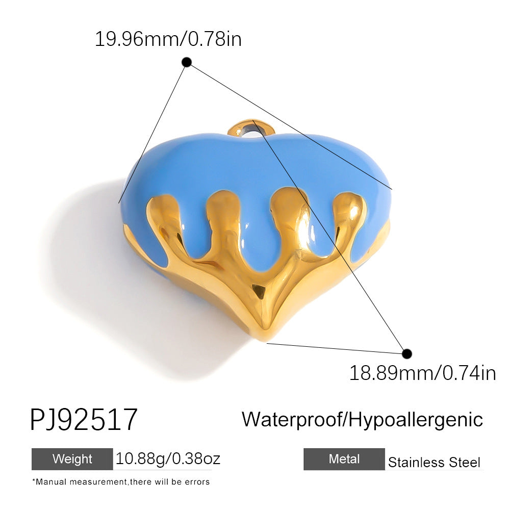 Luxury Heart-Shaped Stainless Steel DIY Jewelry Accessories Bracelet Necklace