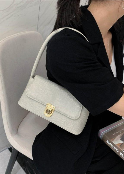 Mini Shoulder Bag PU Leather Croc Texture