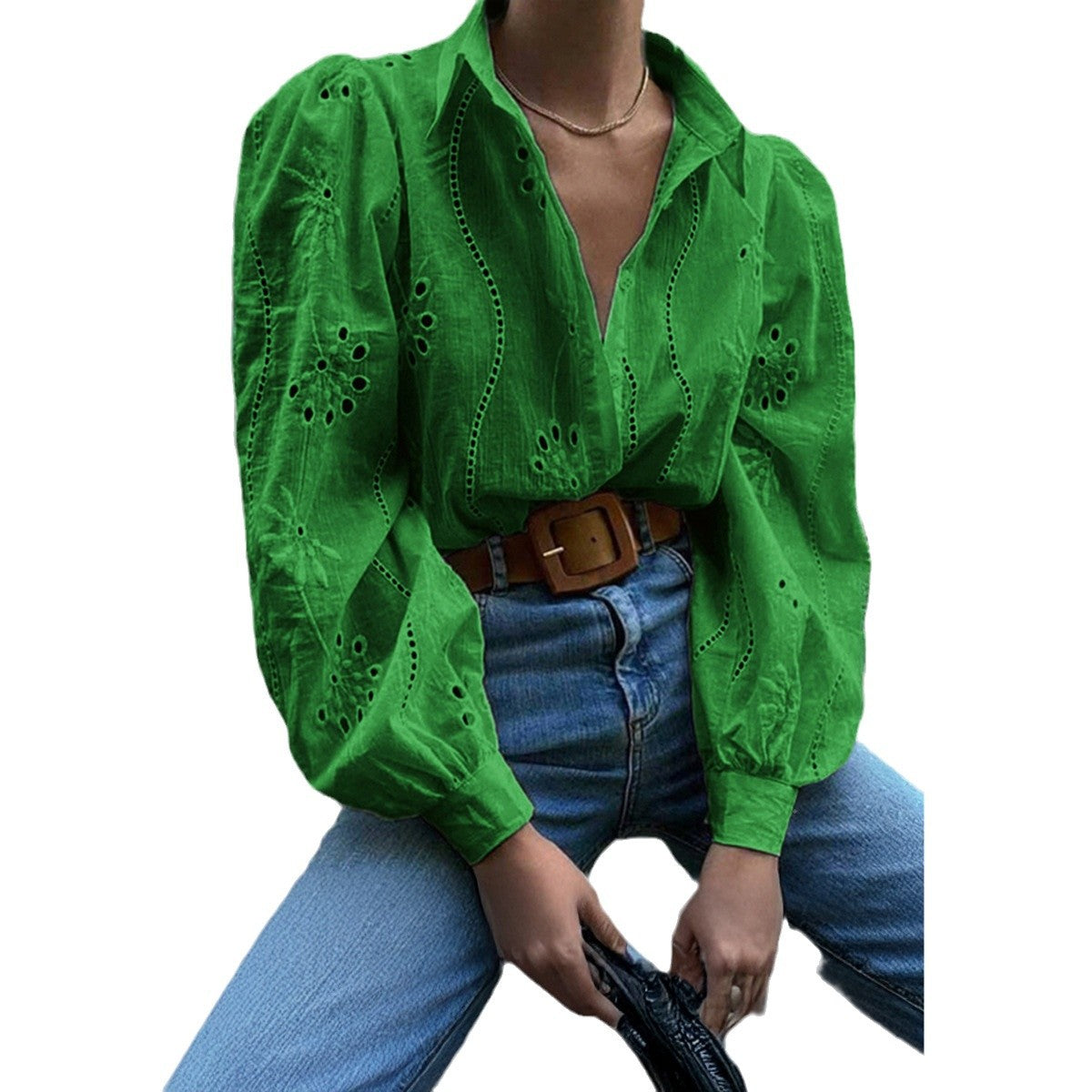 Fashionable Loose Fit Hollow Out Cardigan Top for Women