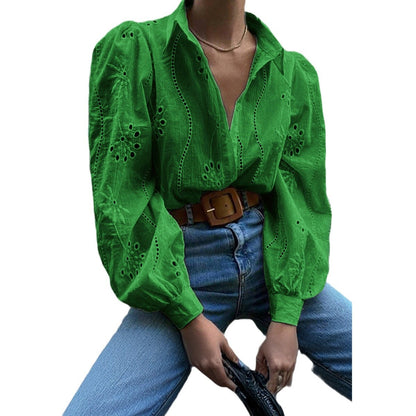 Fashionable Loose Fit Hollow Out Cardigan Top for Women
