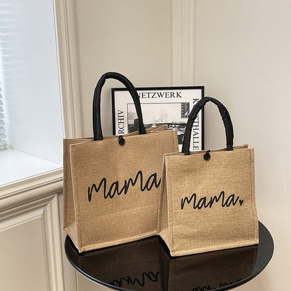 Trendy Canvas Tote Bag Large Capacity Grocery Bag