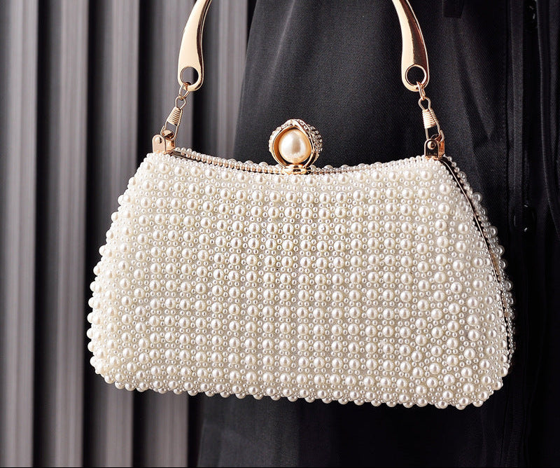 Elegant Pearl Evening Clutch Bag for Parties