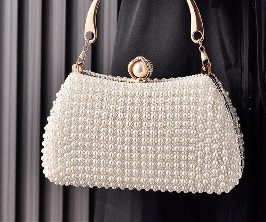 Elegant Pearl Evening Clutch Bag for Parties