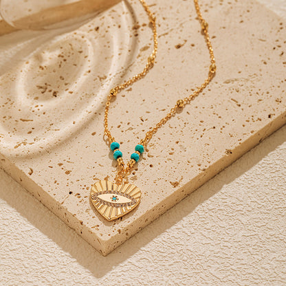 Vintage Eyes Turquoise Necklace