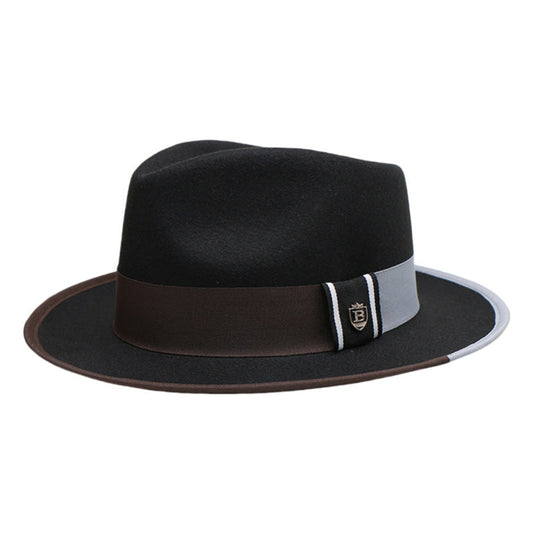 Vintage Style Wool Felt Fedora Hat for Men and Women