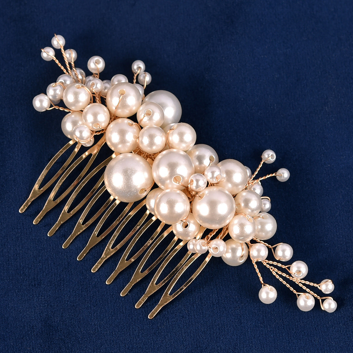 Handcrafted Pearl Wedding Hair Comb Side Comb Bridal Accessories