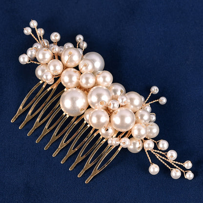 Handcrafted Pearl Wedding Hair Comb Side Comb Bridal Accessories