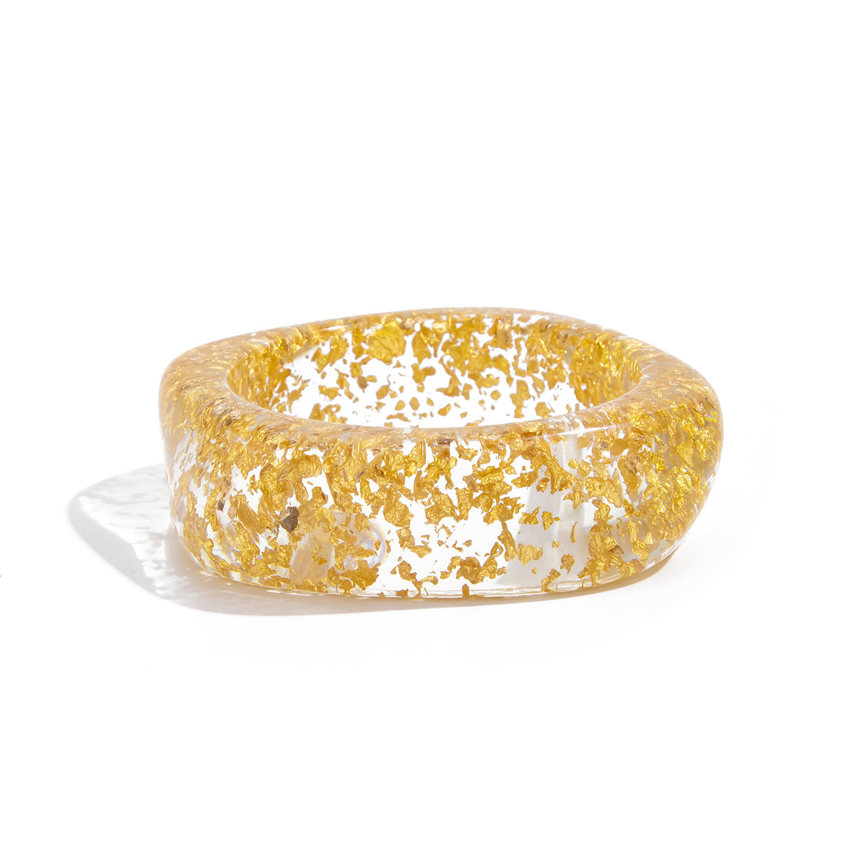 Geometric Transparent Bangle Bracelet for Women