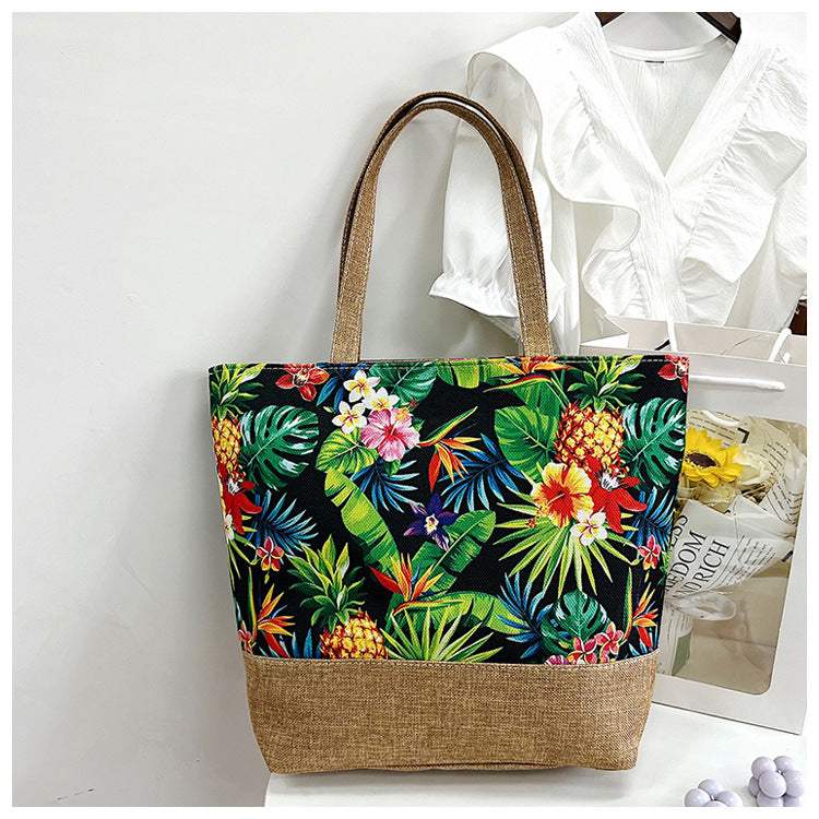Fashion Canvas Tote Bag Artistic Shoulder Bag