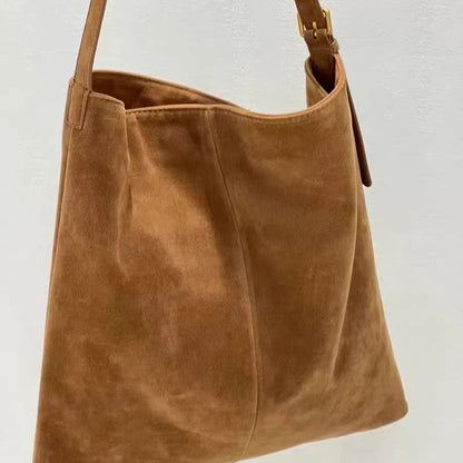 Boho Embroidered Large Capacity Suede Shoulder Bag