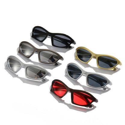 Geometric Retro Sunglasses Stylish Full Frame UV400 Protection