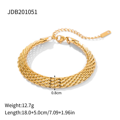 Trendy Gold Geometric Open Cuff Bracelet