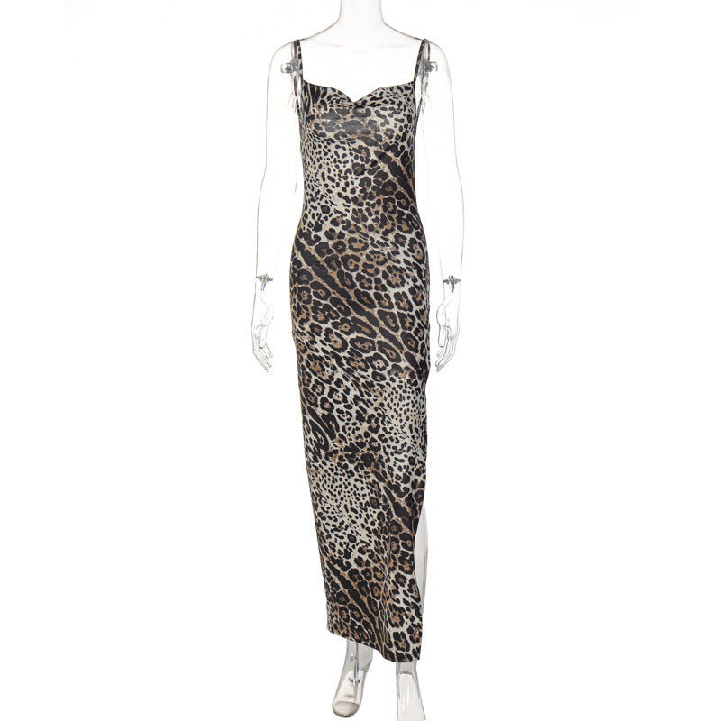 Fashionable Floral Backless A-Line Dress