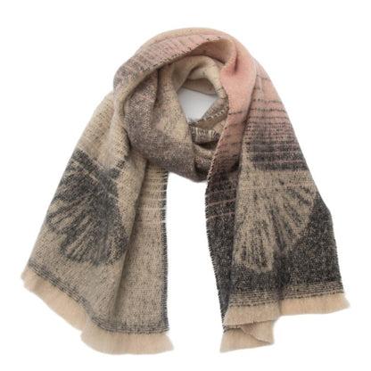 Leaf Print Gradient Color Scarves