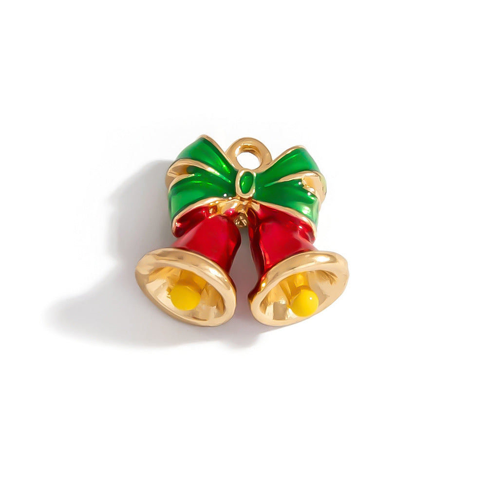 Cute Snowman Bell Pendant DIY Accessories for Festive Crafting