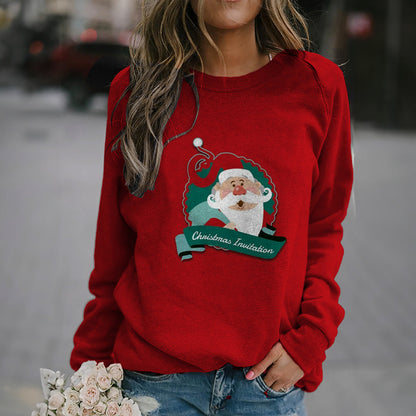 New 3D Digital Printing Long-Sleeved T-Neck Sweater