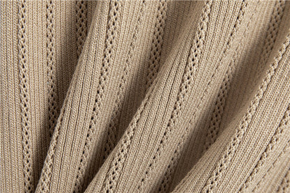 3 Pcs Knit Solid Color Office Suit Set