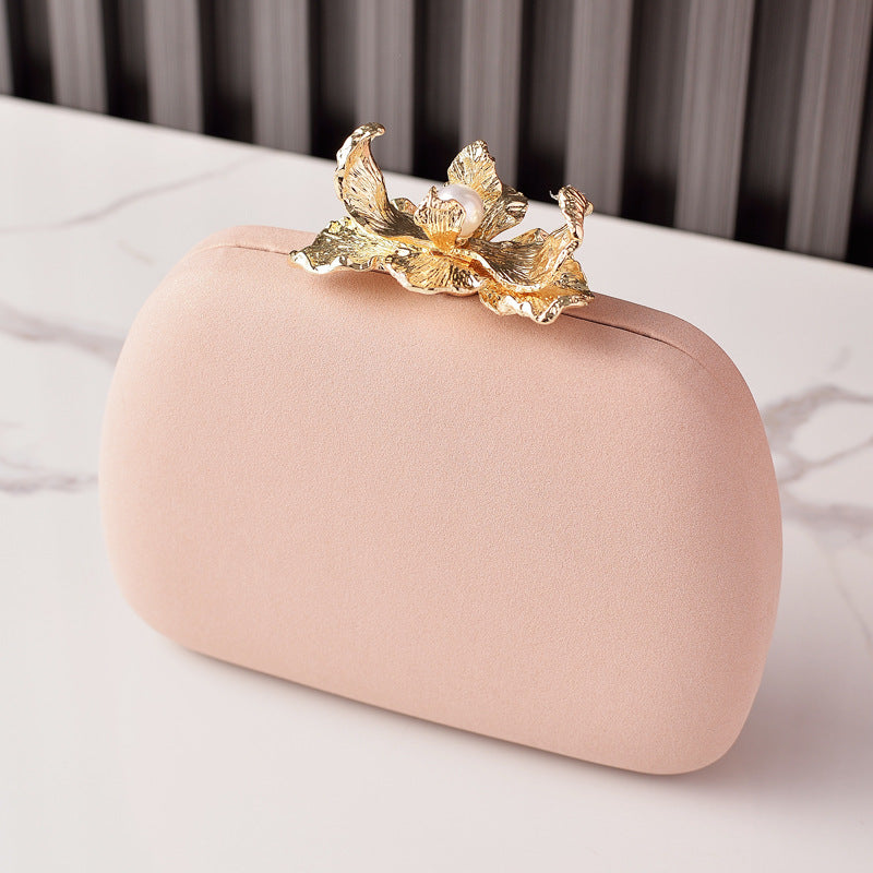 Chic Floral Evening Clutch Bag in Pastel Colors