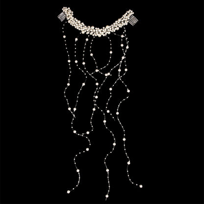 Handmade Pearl Tassel Hair Comb Wedding Accessories