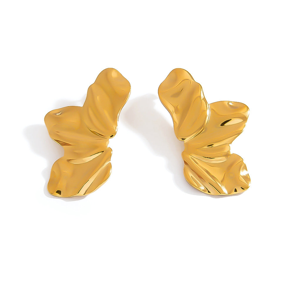 Exaggerated Geometric Stainless Steel Earrings