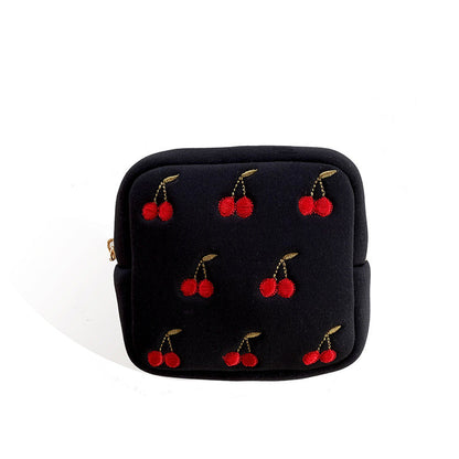Multi-Functional Portable Makeup Bag Cherry Coin Purse
