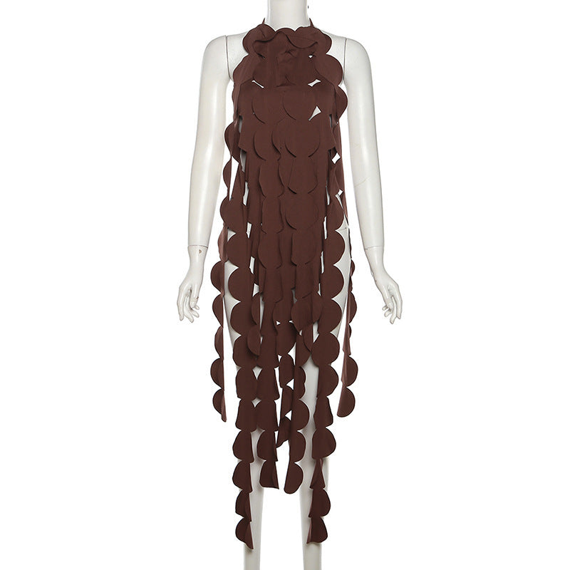 Sexy Backless Halter Top Trendy Long Tank Top