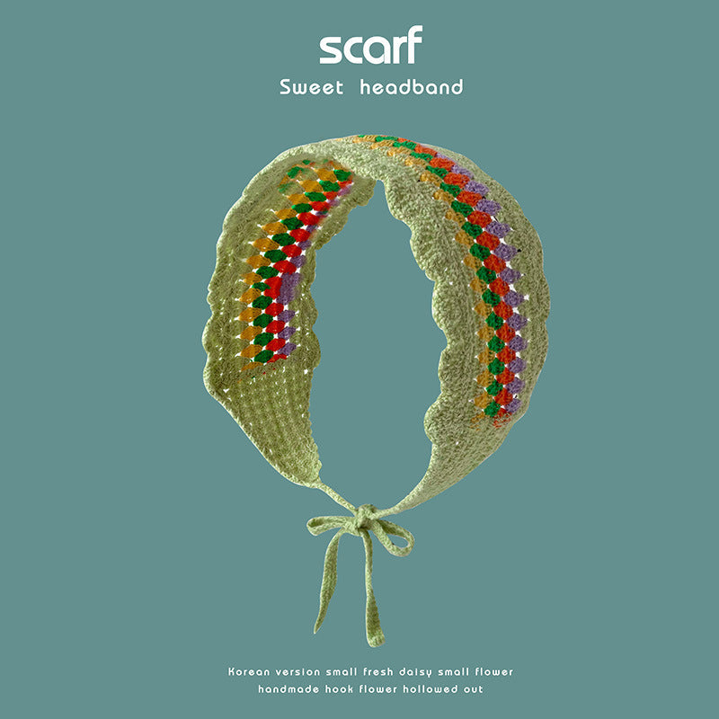 Handmade Crochet Rainbow Hairband - Summer's Perfect Accessory
