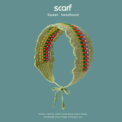 Handmade Crochet Rainbow Hairband - Summer's Perfect Accessory
